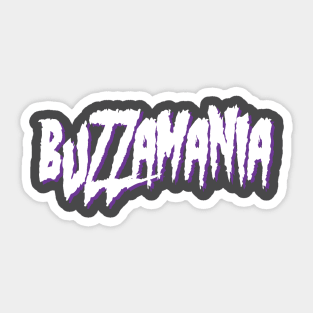 Buzzamania White Sticker